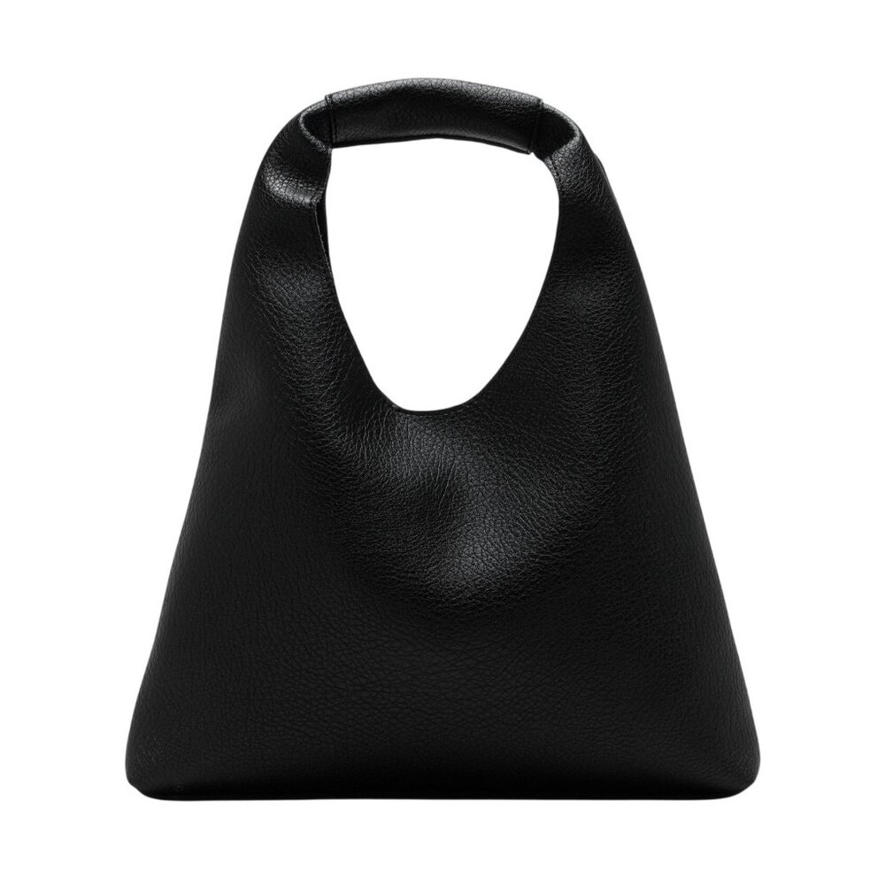 Banana Republic Vegan Leather Mini Slouchy Tote in Black